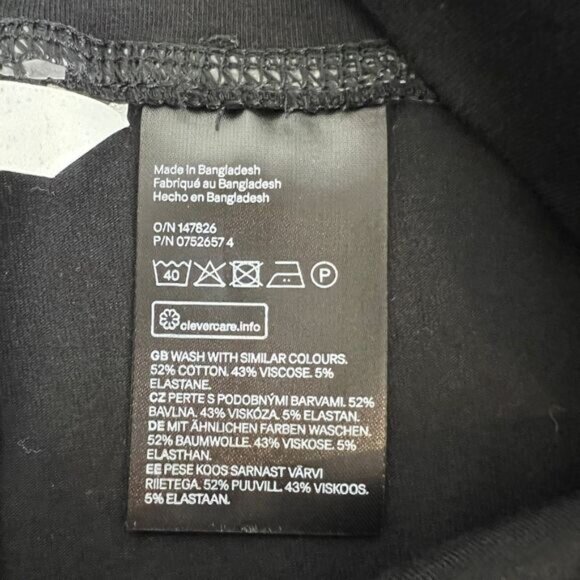 H&M Mama Size Large Maternity Pregnancy High Black Leggings Pants Lounge Stretch - Picture 4 of 9